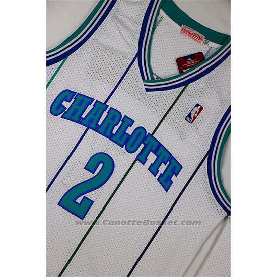 Maglia Charlotte Hornets Larry Johnson #2 Retro Bianco